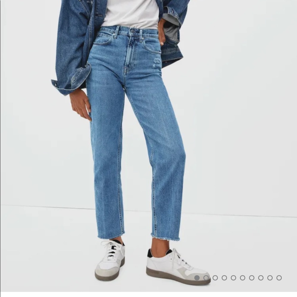 Everlane The Way High Jean NWT size 30 Long color Distressed